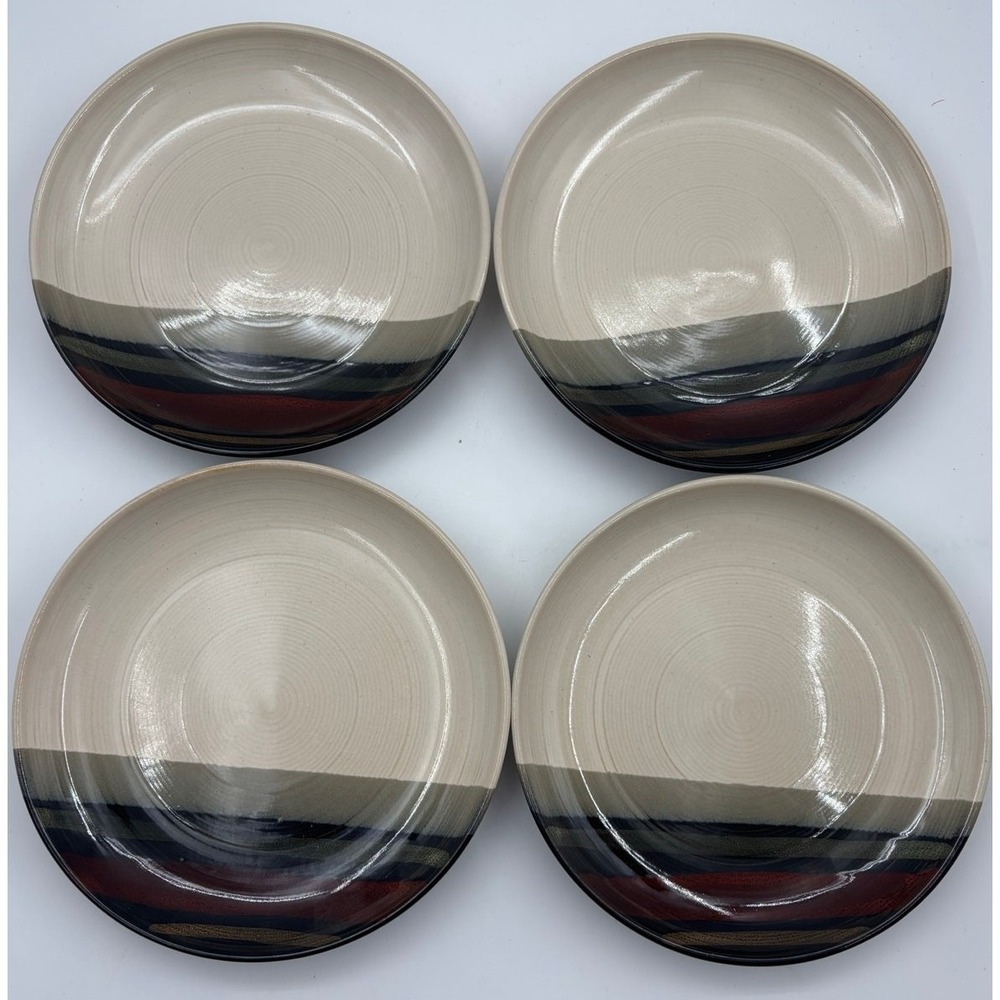 Sango Alpha White‎ Plates 7 1/2" Salad Set Of 4 Stoneware 4862-Preowned